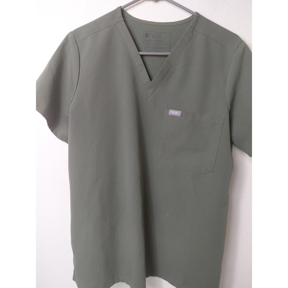 Figs Shirt Women's XLโ Olive Green Technical Catrina One Pocket Scrub Top